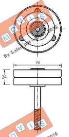 Deflection/Guide Pulley, V-ribbed belt