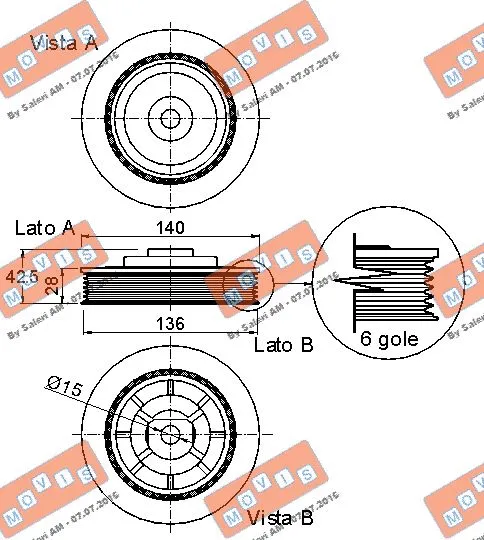Belt Pulley, crankshaft
