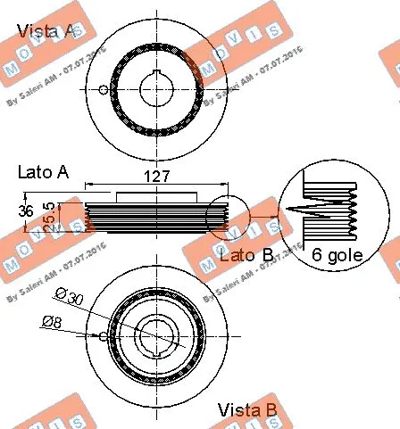 Belt Pulley, crankshaft