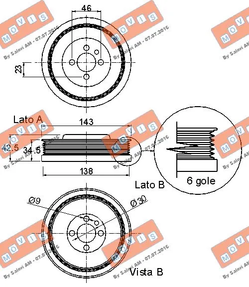 Belt Pulley, crankshaft