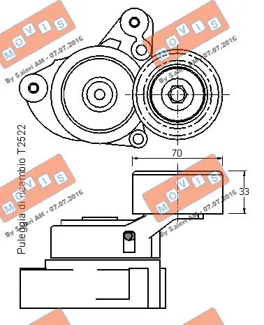 Belt Tensioner, V-ribbed belt