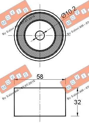 Deflection/Guide Pulley, timing belt