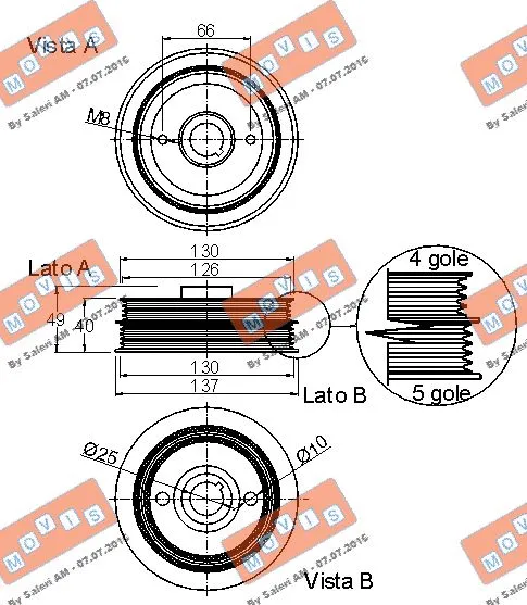 Belt Pulley, crankshaft