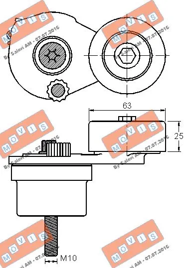 Belt Tensioner, V-ribbed belt