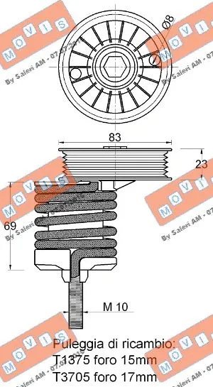 Belt Tensioner, V-ribbed belt