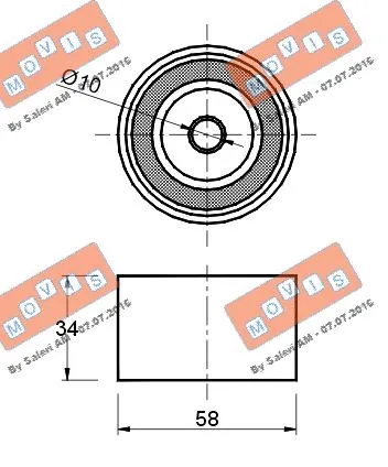 Deflection/Guide Pulley, timing belt