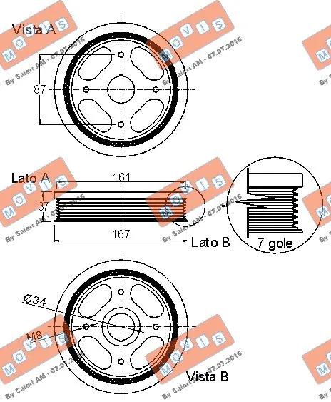 Belt Pulley, crankshaft