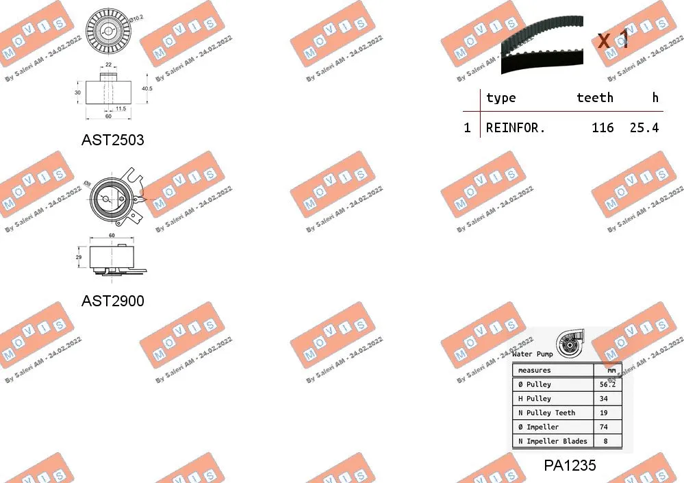 Water Pump & Timing Belt Kit
