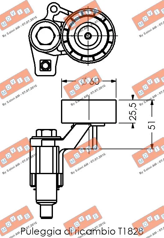 Belt Tensioner, V-ribbed belt