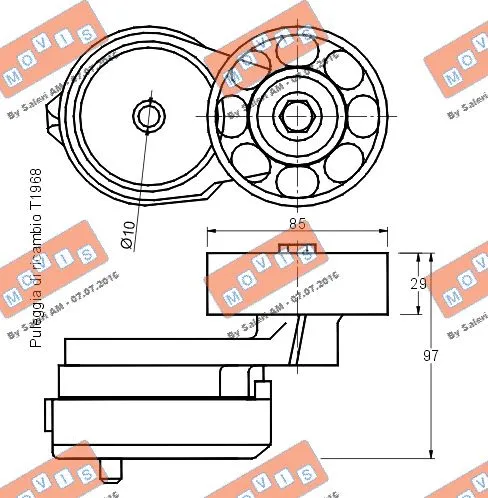 Belt Tensioner, V-ribbed belt