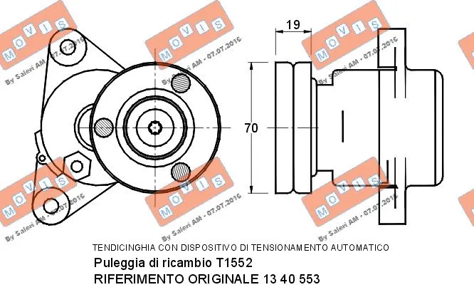 Belt Tensioner, V-ribbed belt