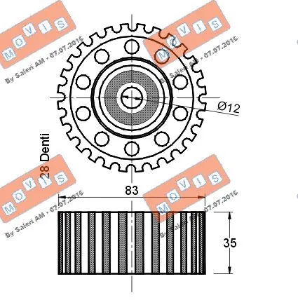 Deflection/Guide Pulley, timing belt