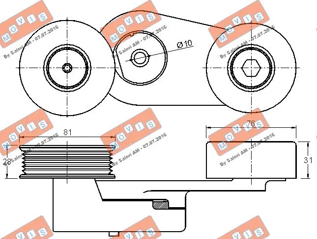 Belt Tensioner, V-ribbed belt