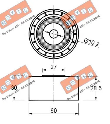 Deflection/Guide Pulley, timing belt