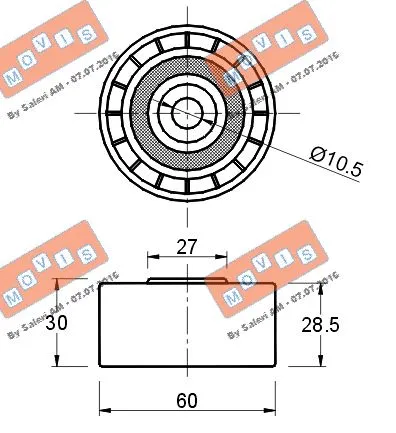 Deflection/Guide Pulley, timing belt