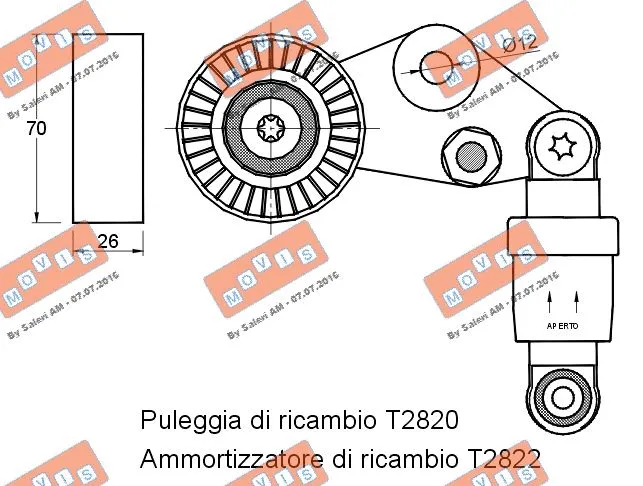 Belt Tensioner, V-ribbed belt