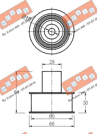 Deflection/Guide Pulley, timing belt