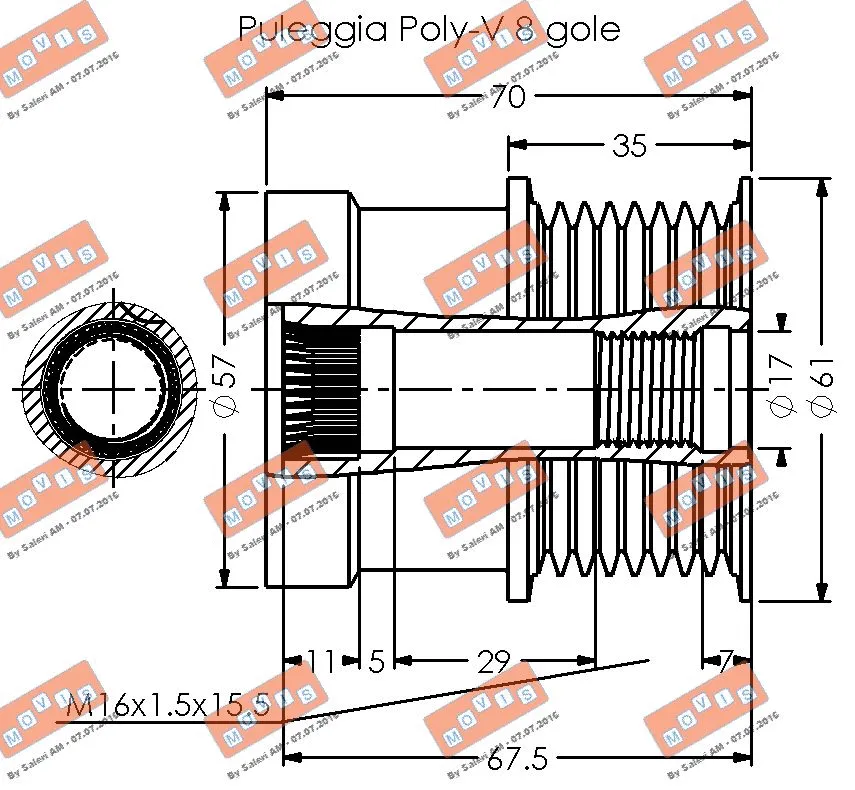 Alternator Freewheel Clutch