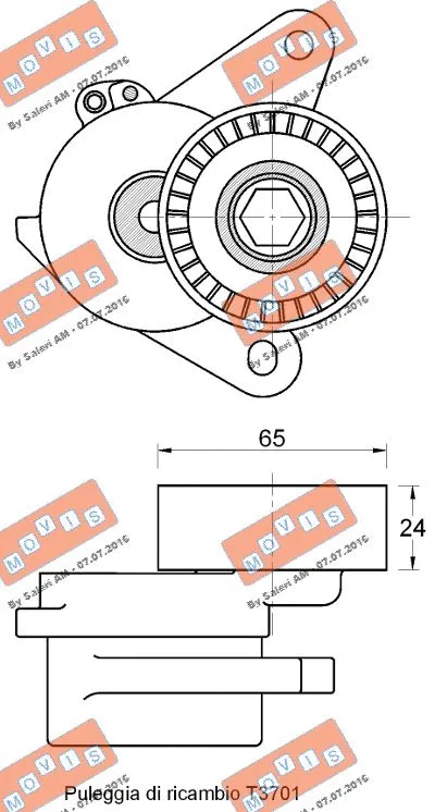 Belt Tensioner, V-ribbed belt