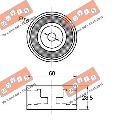 Deflection/Guide Pulley, timing belt