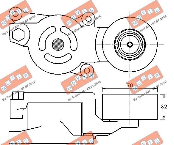 Belt Tensioner, V-ribbed belt