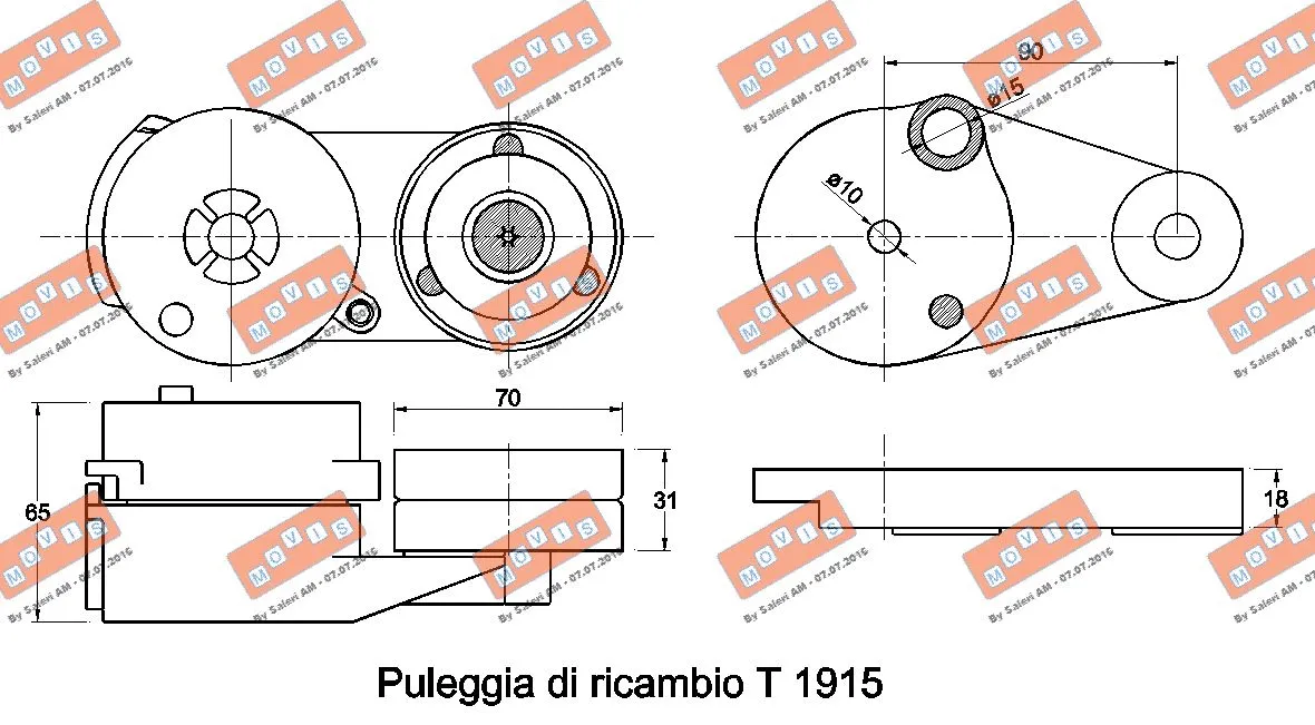 Belt Tensioner, V-ribbed belt