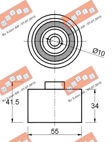 Deflection/Guide Pulley, timing belt