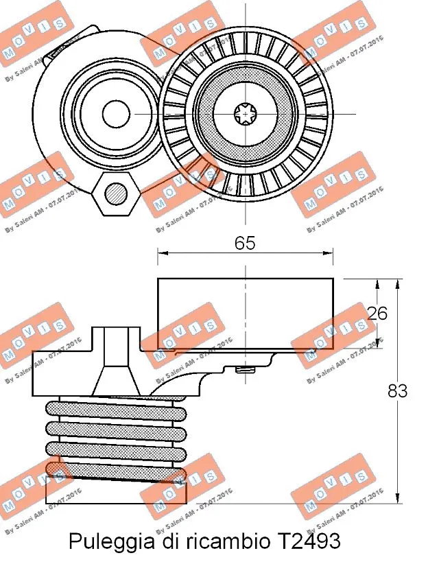 Belt Tensioner, V-ribbed belt
