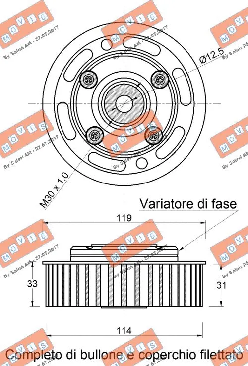 Deflection/Guide Pulley, timing belt