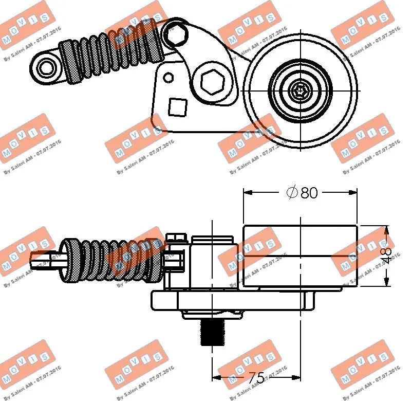 Belt Tensioner, V-ribbed belt