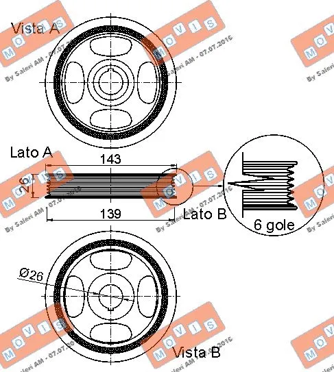 Belt Pulley, crankshaft