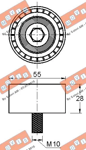 Deflection/Guide Pulley, timing belt
