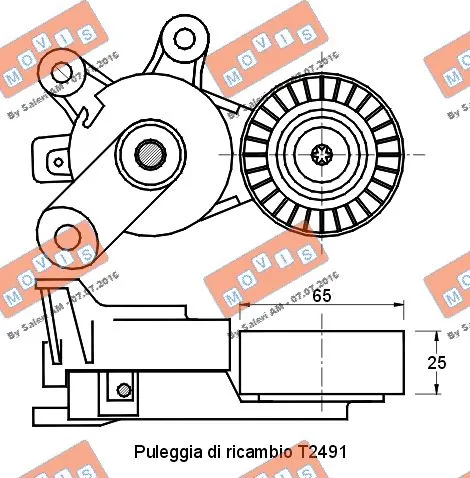 Belt Tensioner, V-ribbed belt