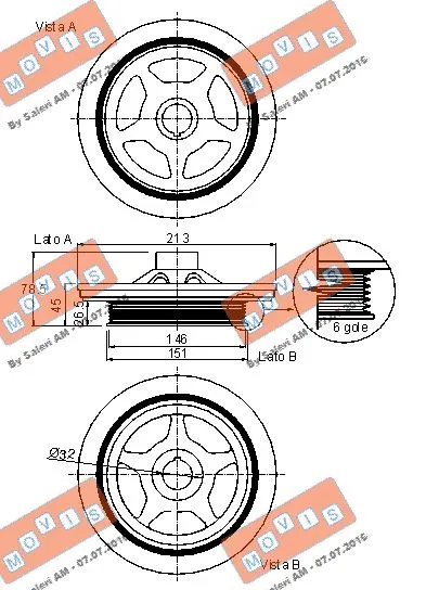 Belt Pulley, crankshaft