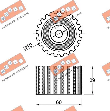 Deflection/Guide Pulley, timing belt