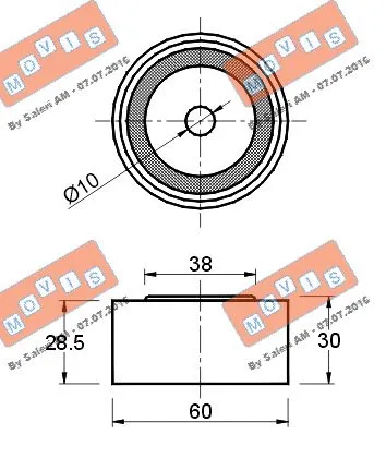 Deflection/Guide Pulley, timing belt
