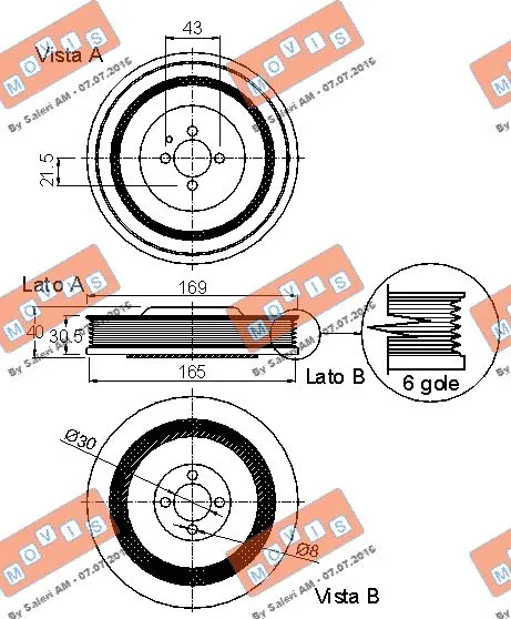 Belt Pulley, crankshaft