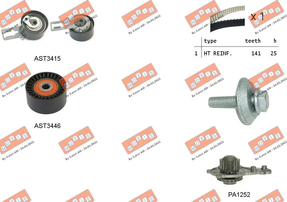 Water Pump & Timing Belt Kit (ASTK1148PA)