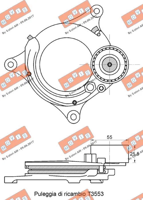Belt Tensioner, V-ribbed belt