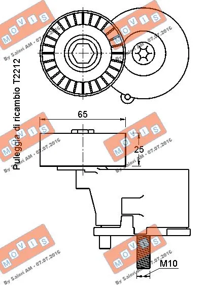 Belt Tensioner, V-ribbed belt