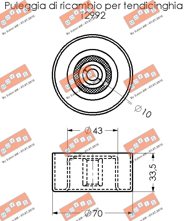 Deflection/Guide Pulley, V-ribbed belt