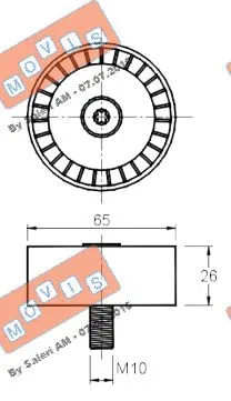 Deflection/Guide Pulley, V-ribbed belt