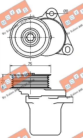 Belt Tensioner, V-ribbed belt