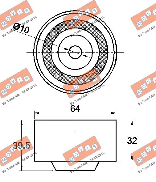 Deflection/Guide Pulley, timing belt