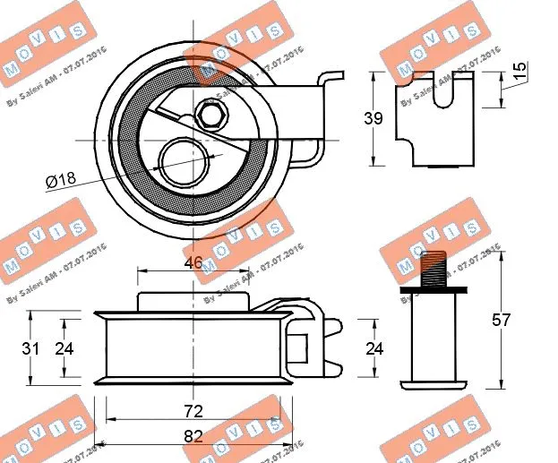 Tensioner Pulley, timing belt