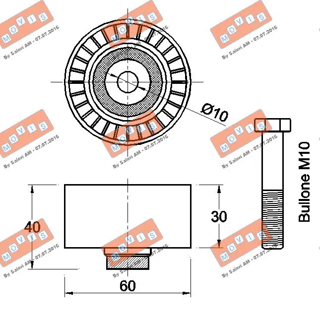 Deflection/Guide Pulley, timing belt