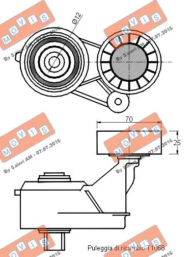 Belt Tensioner, V-ribbed belt