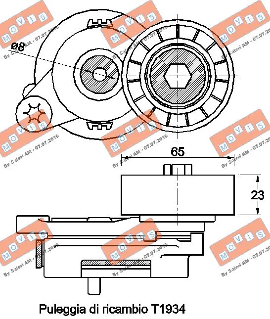 Belt Tensioner, V-ribbed belt