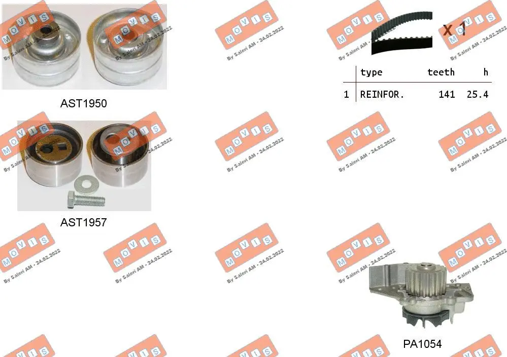 Water Pump & Timing Belt Kit (ASTK0937PA)