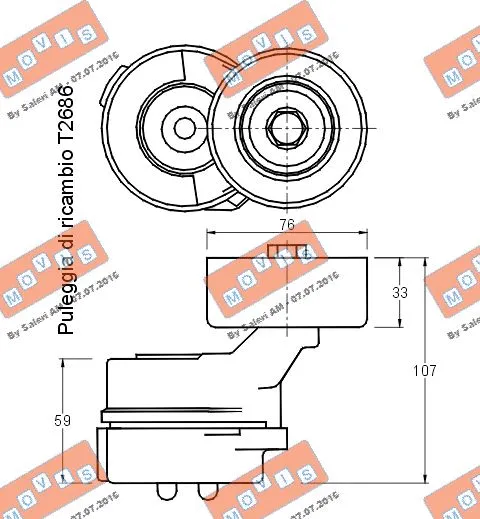 Belt Tensioner, V-ribbed belt